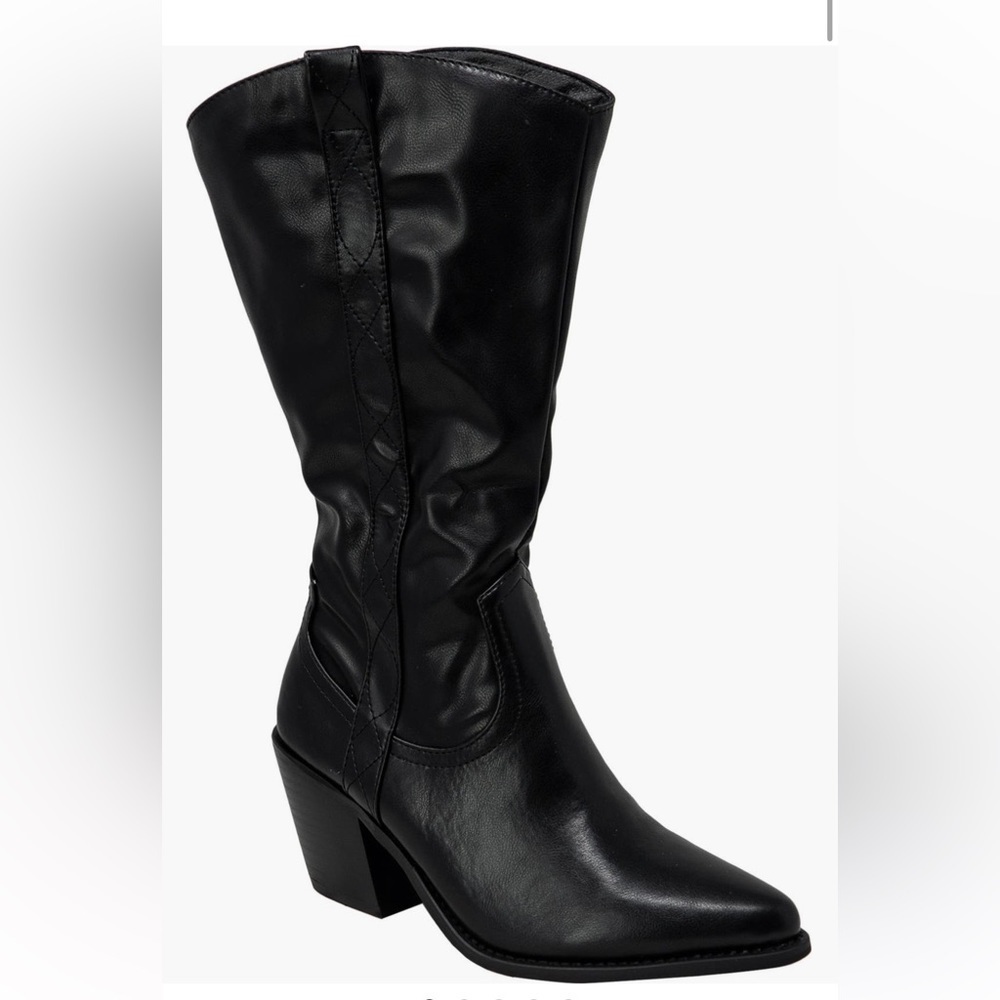CHASE AND CHLOE black Western Boot 9